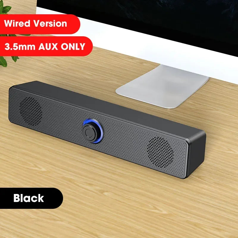 Wired & Wireless USB PC Soundbar for TV and Gaming