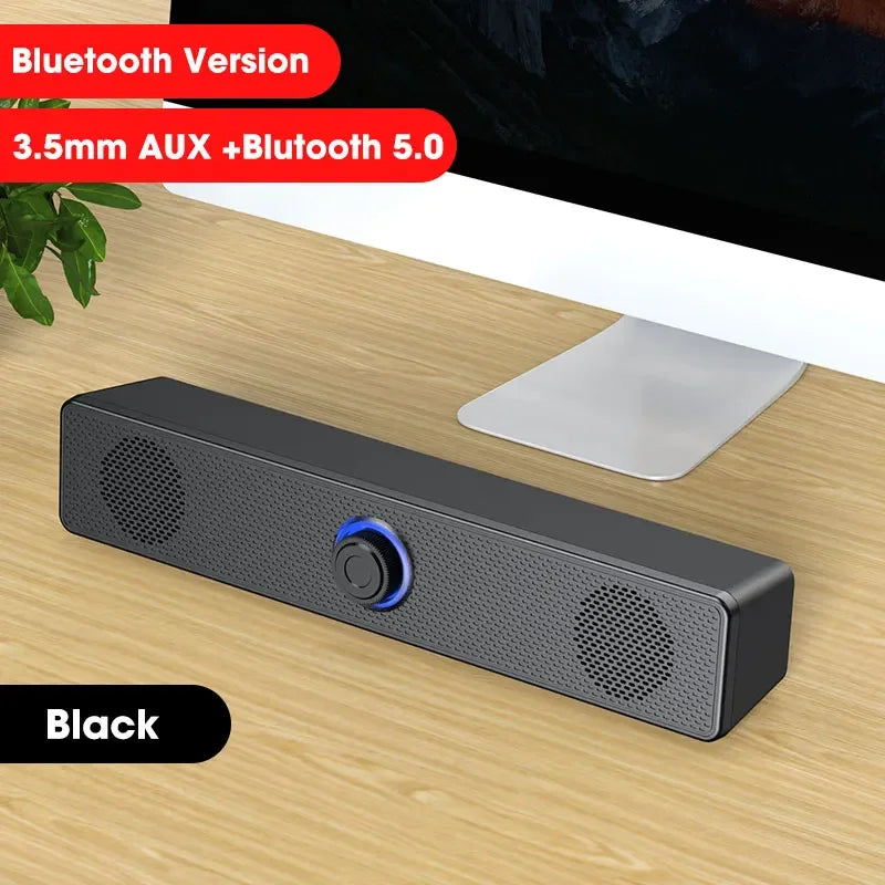 Wired & Wireless USB PC Soundbar for TV and Gaming